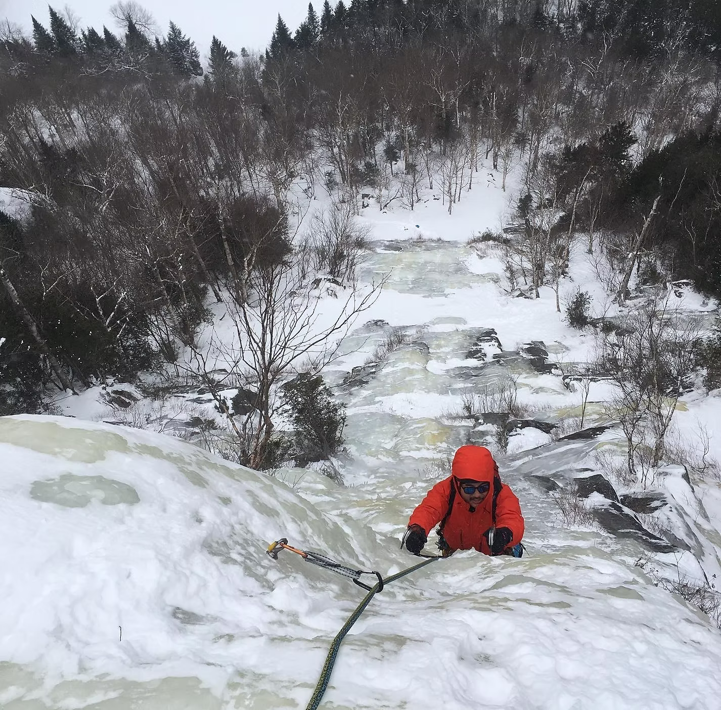 Multi pitch ice climbing