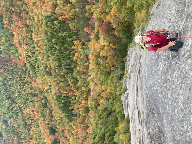 Multi pitch rock climbing