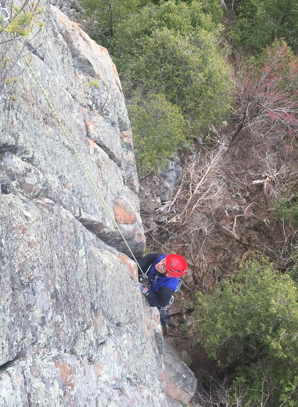 Spring rock climbing